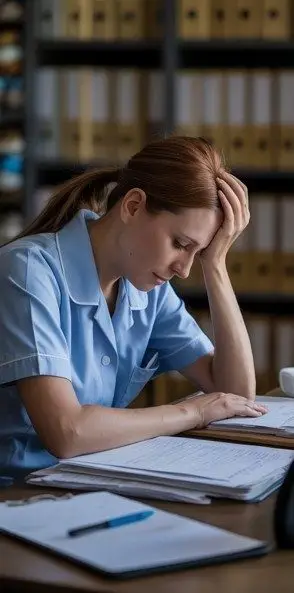 Mitarbeiterin überfordert von der manuellen Pflege verschiedener Lebensmitteldatenquellen